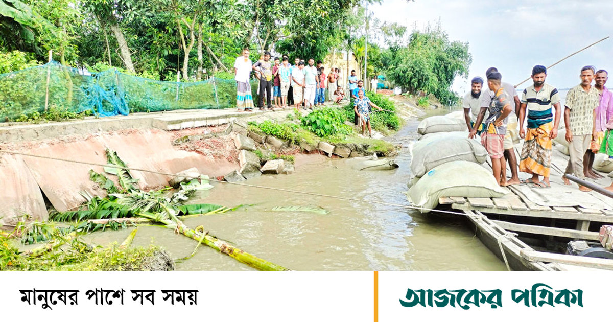 পানি নামতেই তিস্তার ভাঙন
